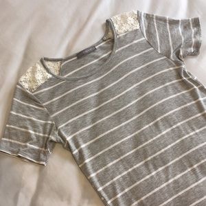 Loveappella lace accent top